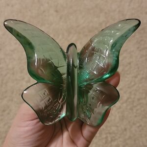 Fenton | Green Glass Butterfly Figurine